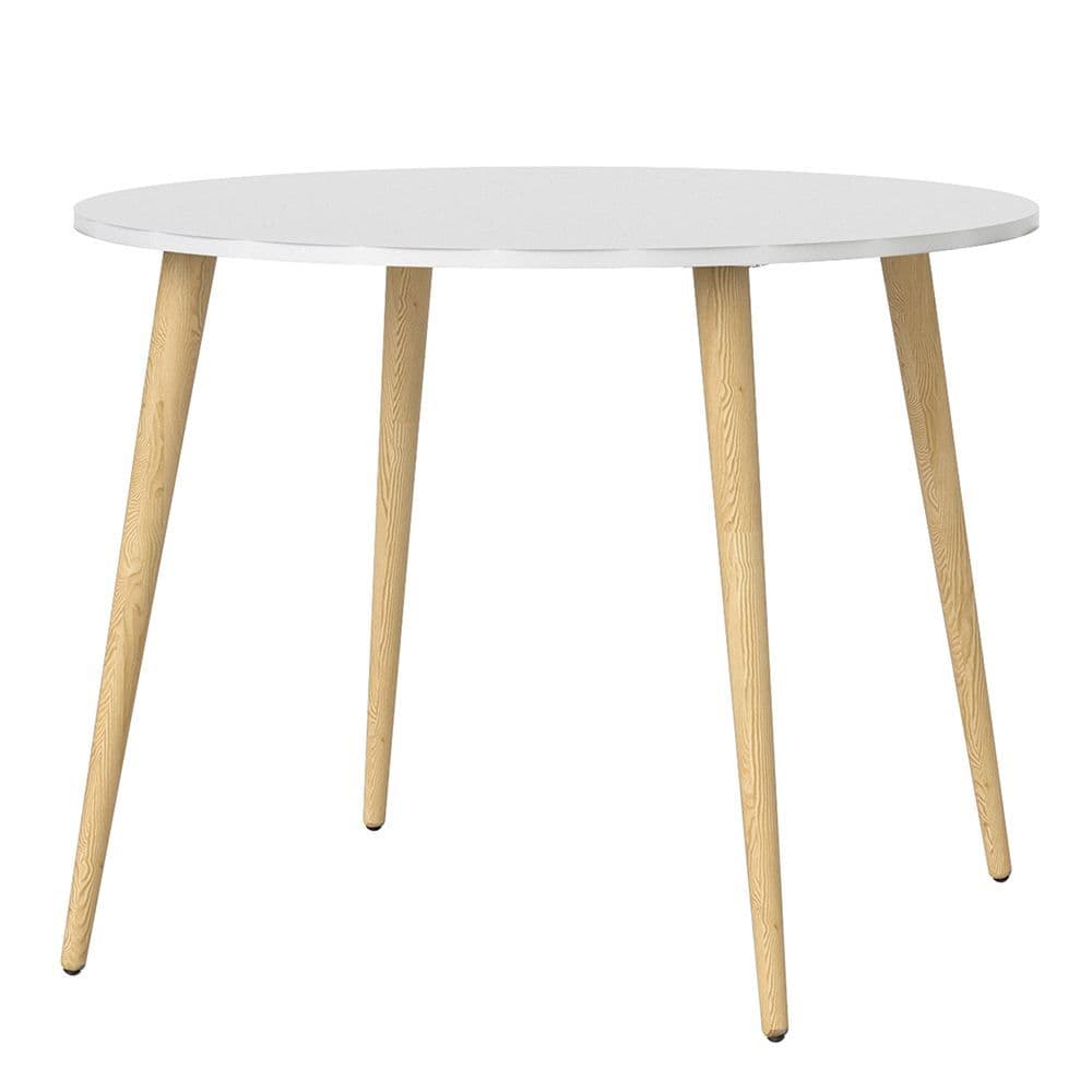 Freja Dining Table - Small (100cm) in White and Oak